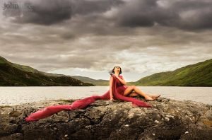 Girl on rock