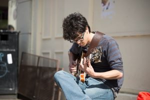 musician on galway street
